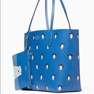 Kate Spade Artic Friends Penguin Large Reversible Tote